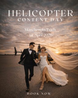 ✨ Helicopter Wedding Editorial – 14. 04.2026 Mönchengladbach (Nähe Düsseldorf)Bist du bereits ein/e ambitionierte/r Hochzeitsfotograf/in und möchtest außergewöhnliche, cineastische Hochzeitsbilder kreieren sowie dein Portfolio auf ein neues Level bringen? 🚁✨Dann ist unser Wedding Editorial Shooting am Flughafen Mönchengladbach genau das Richtige für dich.Auf dich wartet• 60 Minuten Editorial Session pro Slot• Echter Helikopter als spektakuläre Kulisse• Professionelles Model Couple• Exclusive Bridal Gown• Trauungs-Set-Up mit Airport-Vibe• Exklusiver Brautstrauß & hochwertige Detail- / Flatlay-Szenen• Dramatische Blitz-Editorial-Aufnahmen• Small Groups für maximale Shooting-Zeit(max. 4 Fotograf:innen + 1 Host)• Networking mit HochzeitsdienstleisternSpecial Shoot： Branding-Porträts für deine Website & Social Media📅 Datum: 14.04.2026 (Di)⏰ Gruppen & SlotsSlot 1: 14:00 – 15:00 (5 Fotografen)Slot 2: 15:00 – 16:00 (5 Fotografen)Slot 3: 16:00 – 17:00 (5 Fotografen)Slot 4: 17:00 – 18:00 (bei Bedarf, 5 Fotografen)💎 Investition1) Helicopter Styleshoot: 249 Euro (+ 19% Mwst)2) Special Fotograf-Branding-Photography: 50 Euro ( +19% Mwst)3) Wedding-Redner-Paket : 99 Euro (+ 19% Mwst)🎉 Social-Media-Rabatt – 25 € sparen!Du erhältst 25 € Rabatt, wenn du:1️⃣ unserem Instagram-Account @lin_photography_nrw @wanying_photography @rosenthal_hochzeiten folgst2️⃣ diesen Beitrag kommentierst3️⃣ diesen Beitrag in deiner Story teilstNach Erfüllung aller drei Punkte wird der Rabatt bei deiner Buchung berücksichtigt. ✨Buchung unter https://www.lin-photography.de/wedding-portfolioday-helicopter/Alle Fotos sind AI Konzept/Organiser @wanying_photography @lin_photography_nrw Wedding planner @rosenthal_hochzeiten Florist DressesModel Accessoires #weddingworkshop