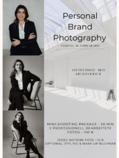 ✨ Personal Branding Fotografie – Portraittag 📅 28.02.2026📍 @loftstudio14c , NeussAm 28. Februar 2026 biete ich wieder meinen Personal-Branding-Portraittag an.In der wunderschönen Location @loftstudio14c in Neuss entstehen moderne, authentische und zeitlose Porträts – perfekt für dein Business, deine Selbstständigkeit oder deine Personal Brand.Leistung & Preis:📸 2 professionell bearbeitete Fotos – 150 €➕ Jedes weitere Foto: 10 €💄 Hair & Make-up (H&M) ist auch diesmal optional buchbar Die Fotos eignen sich ideal für:– Website & About-Me-Seite– Instagram & Social Media– LinkedIn & Business-Profile– Personal Branding & Marketing📩 Bei Interesse bitte anfragen.Die Plätze sind begrenzt.#portrait #personalbranding #fotoshooting #portraitphotography #portraits